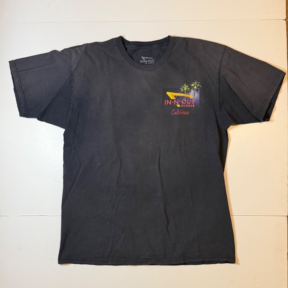 Vintage In-N-Out Burger Tshirt California Mopar Sun Faded Size Large Smoked Out